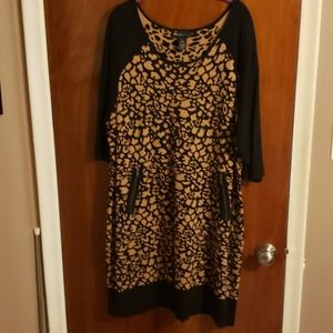 Leopard Print Sweater Dress